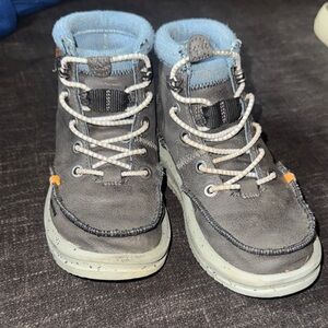 Hey Dude Gray and Blue Kids Boots
